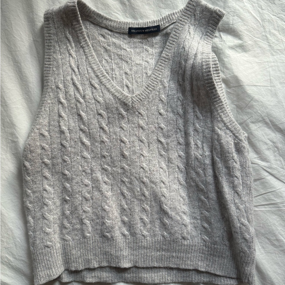 Gray brandy melville sweater vest